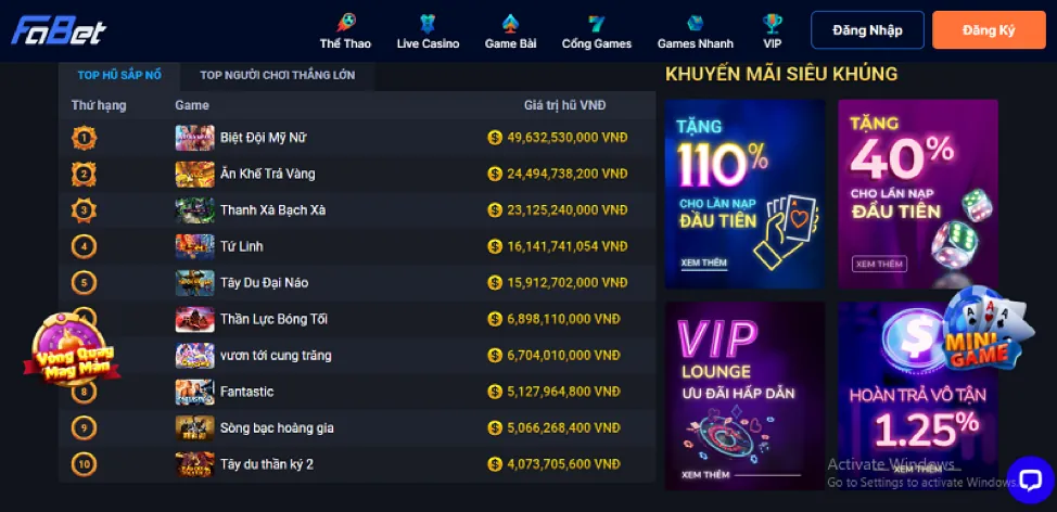 Slot Games tại keowin365 win